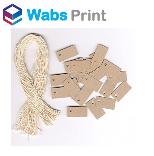 Kraft Custom Printed Retail Hang Tags with String