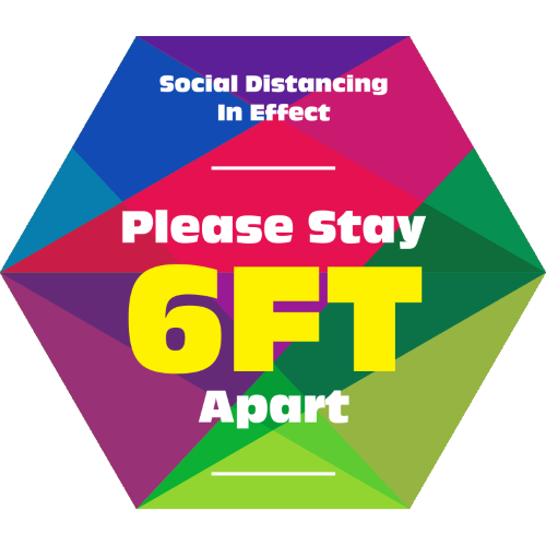 Social Distancing Floor Stickers