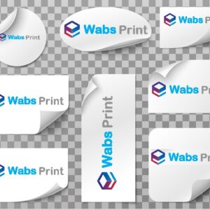 White paper stickers