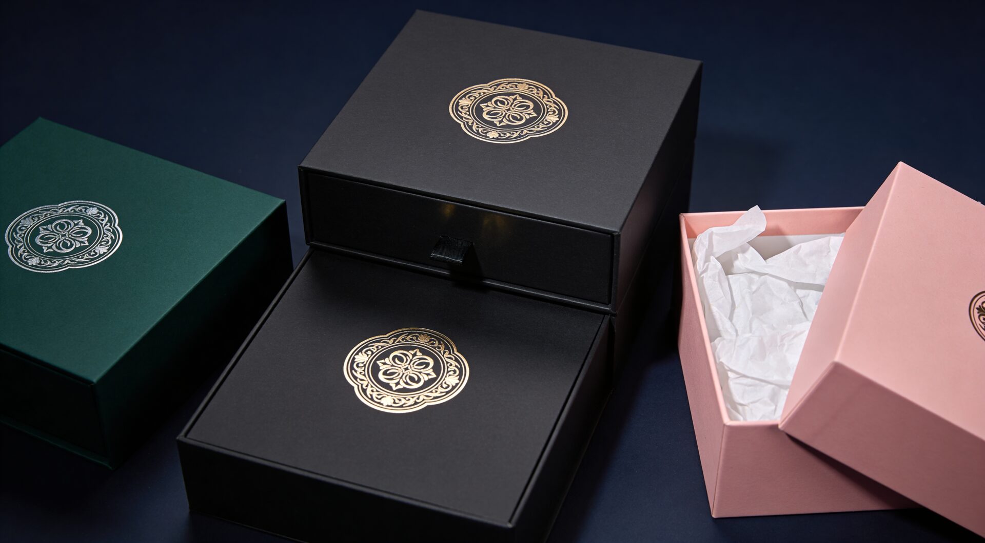 Custom luxury rigid boxes UK with magnetic closure and gold foil - Wabs Print