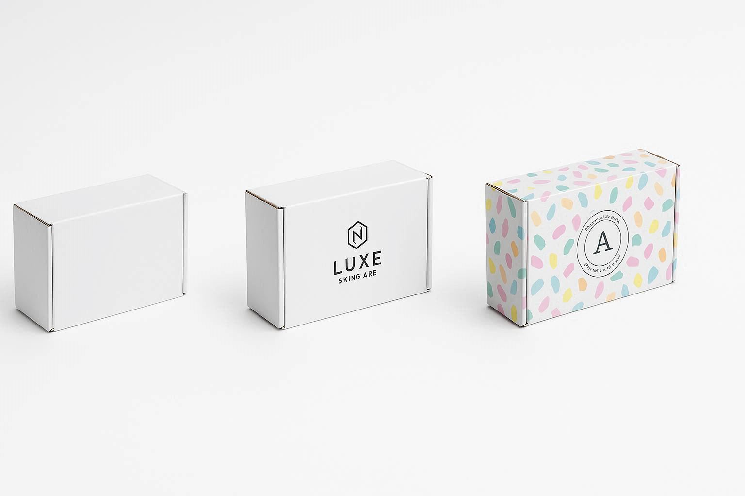 Plain white and custom printed mailer boxes comparison - Wabs Print UK