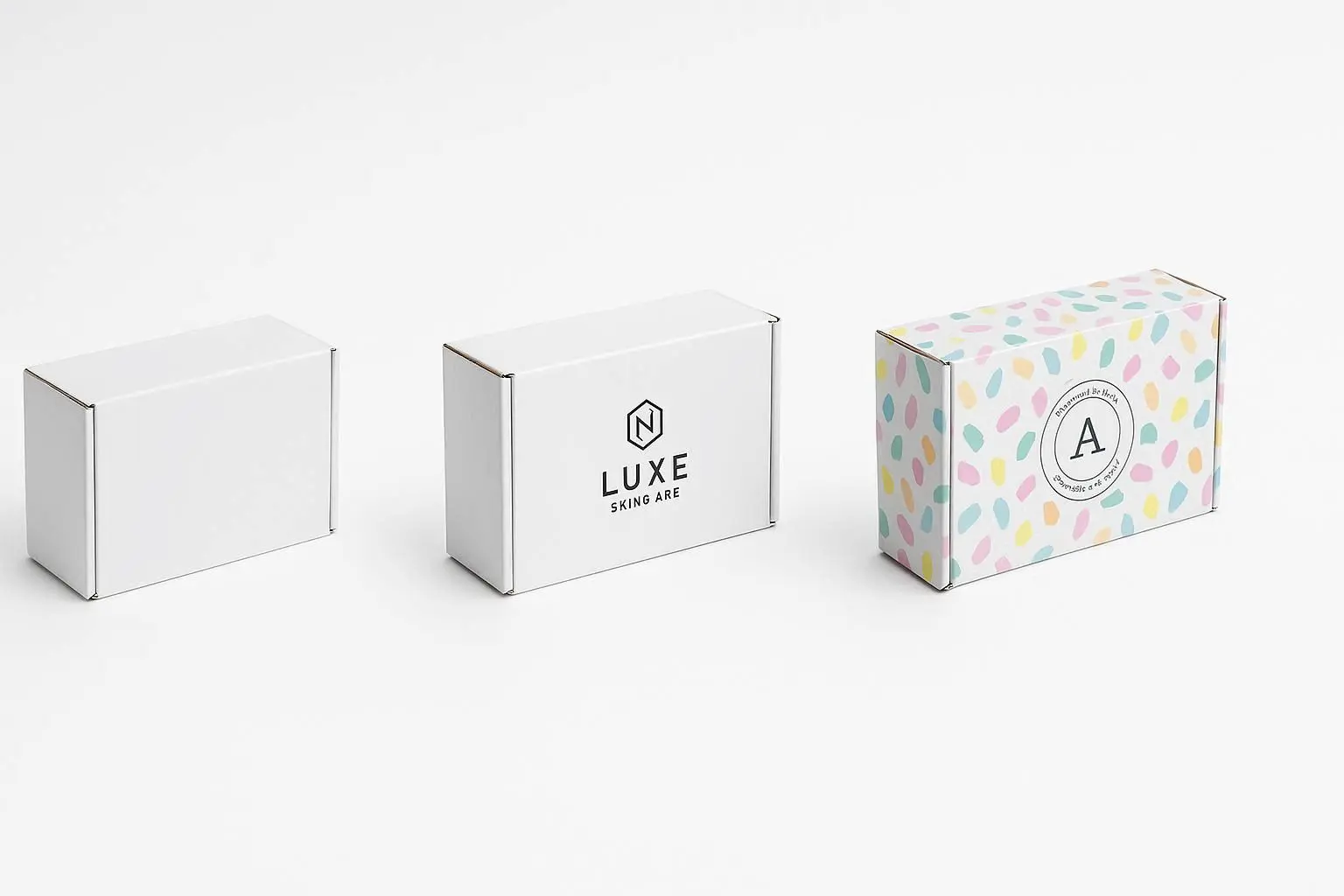 Plain white and custom printed mailer boxes comparison - Wabs Print UK