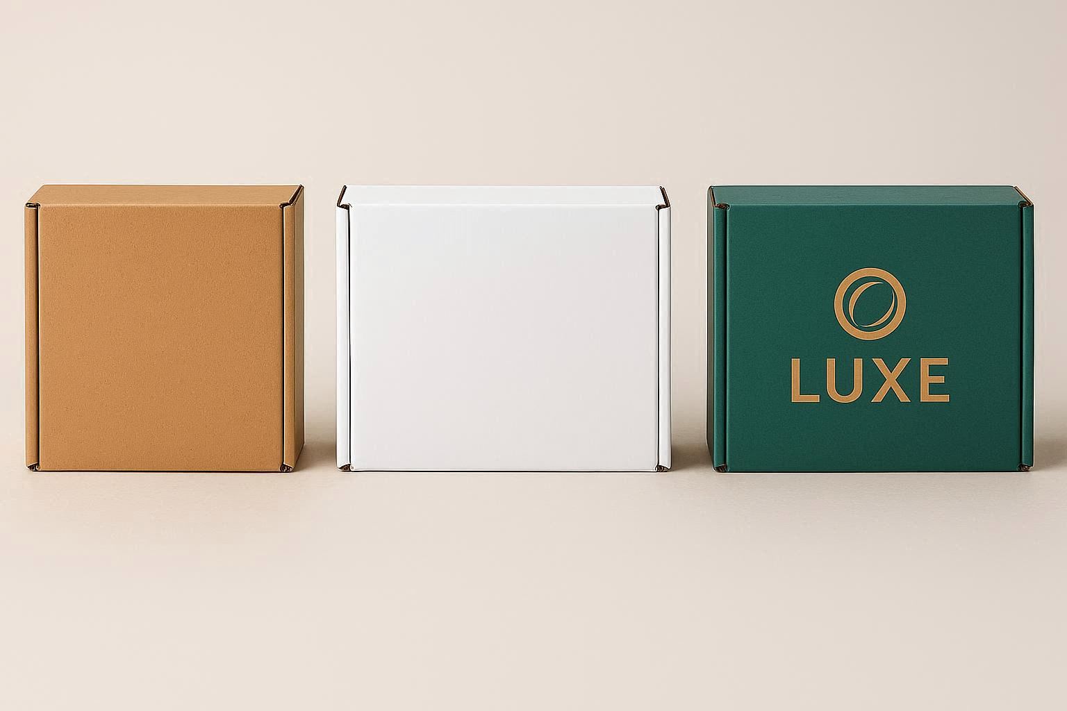 Brown kraft white and custom printed postal boxes UK - Wabs Print