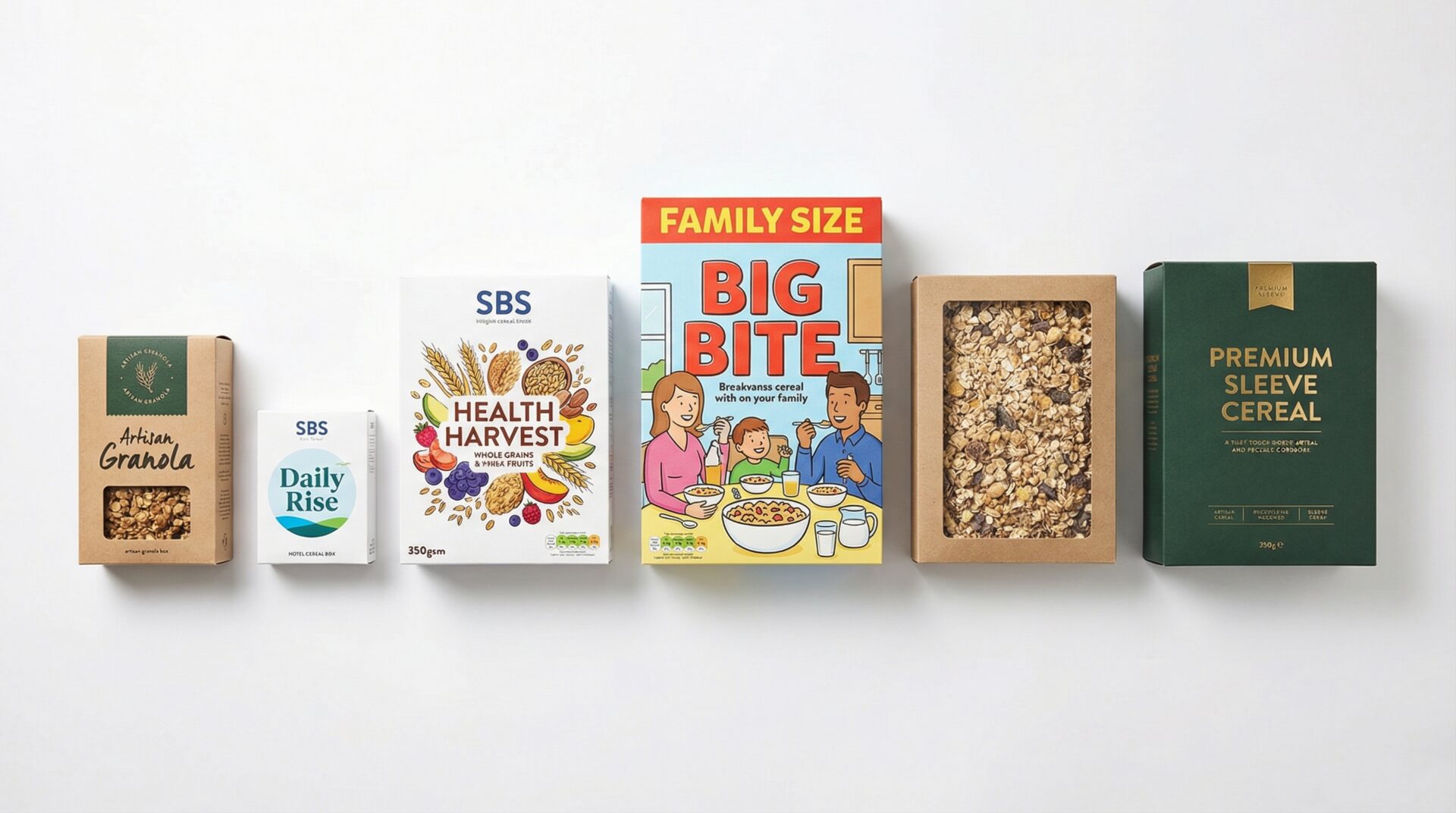 Cereal boxes UK custom printed food packaging