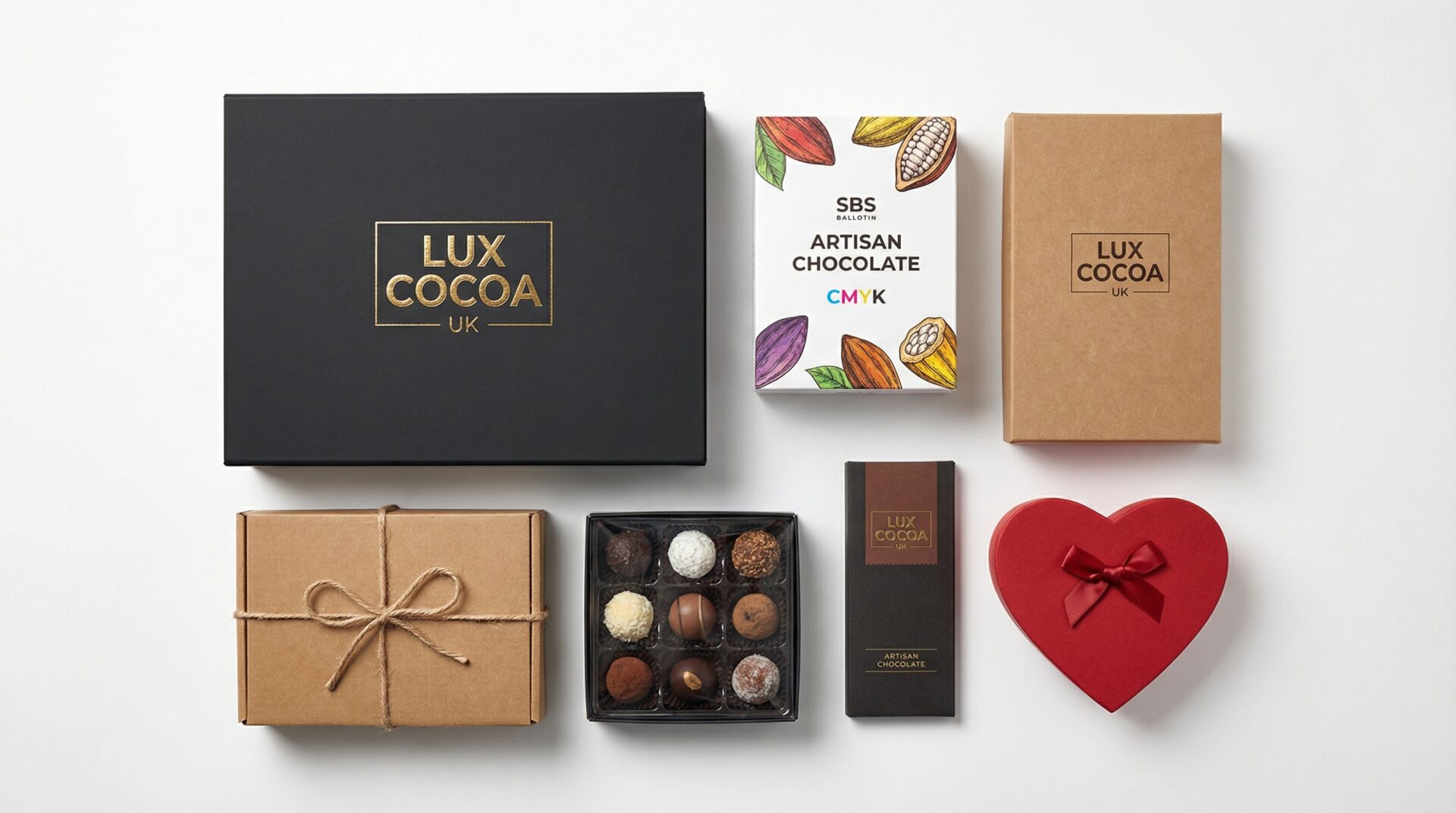 Chocolate boxes UK premium confectionery packaging