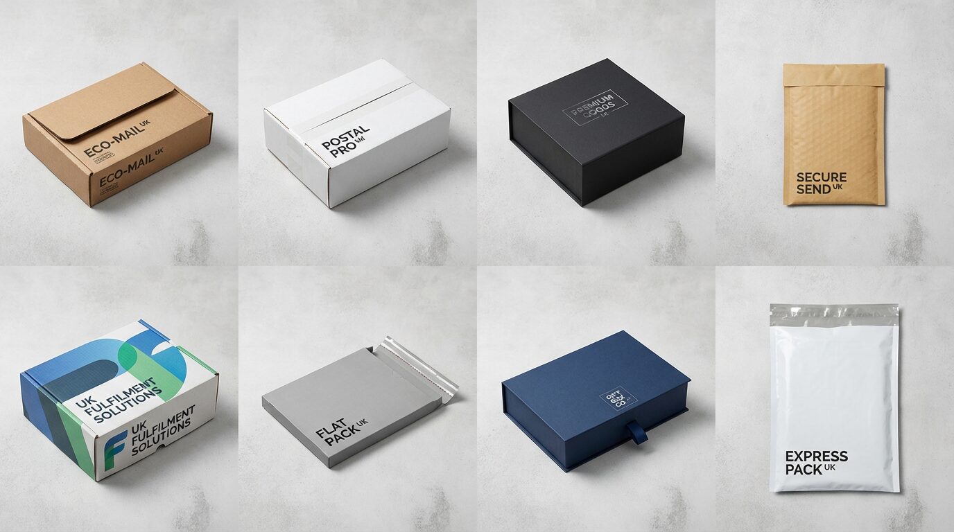 Complete range of UK e-commerce packaging types - mailer boxes, postal boxes, rigid boxes - Wabs Print