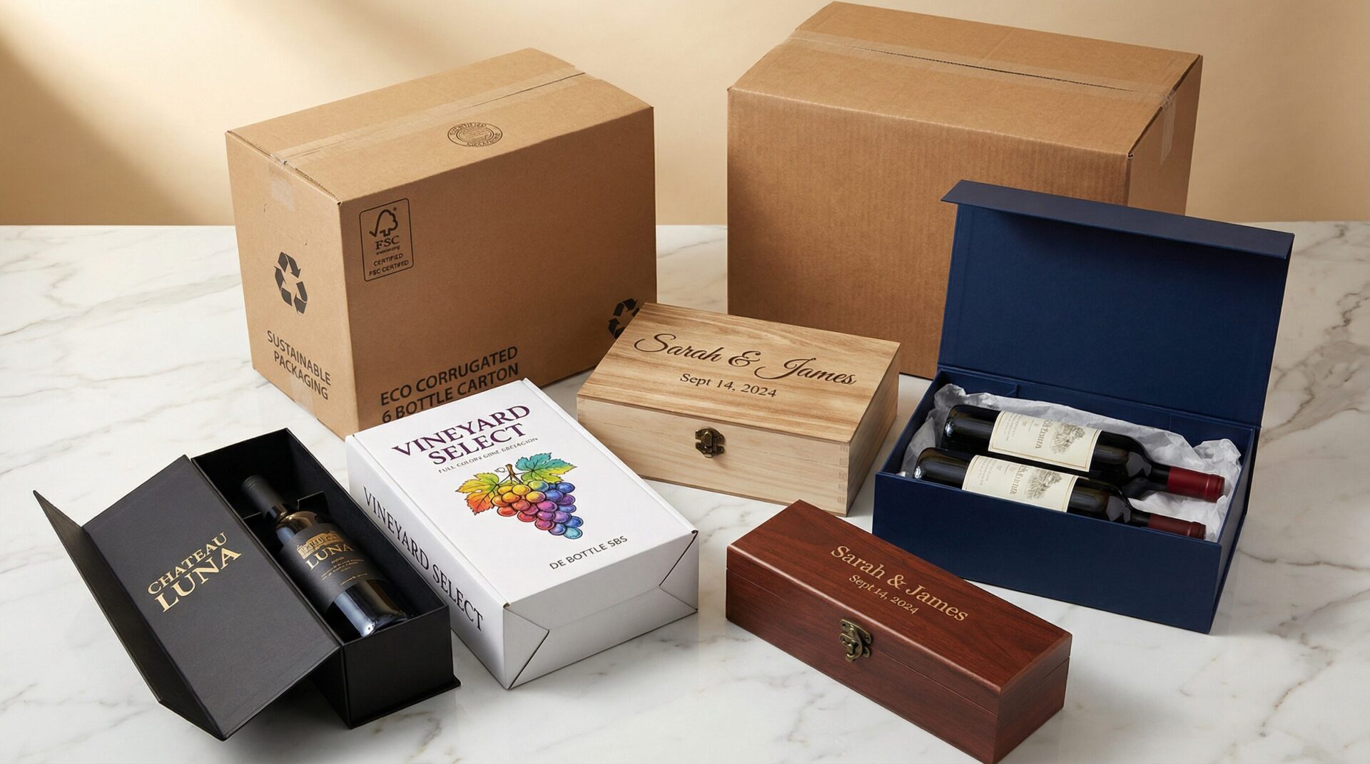Wine boxes UK gift packaging for bottles