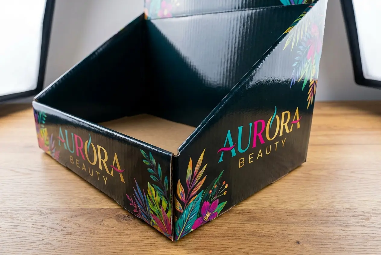 Custom printed display boxes UK - full colour CMYK branded retail merchandising