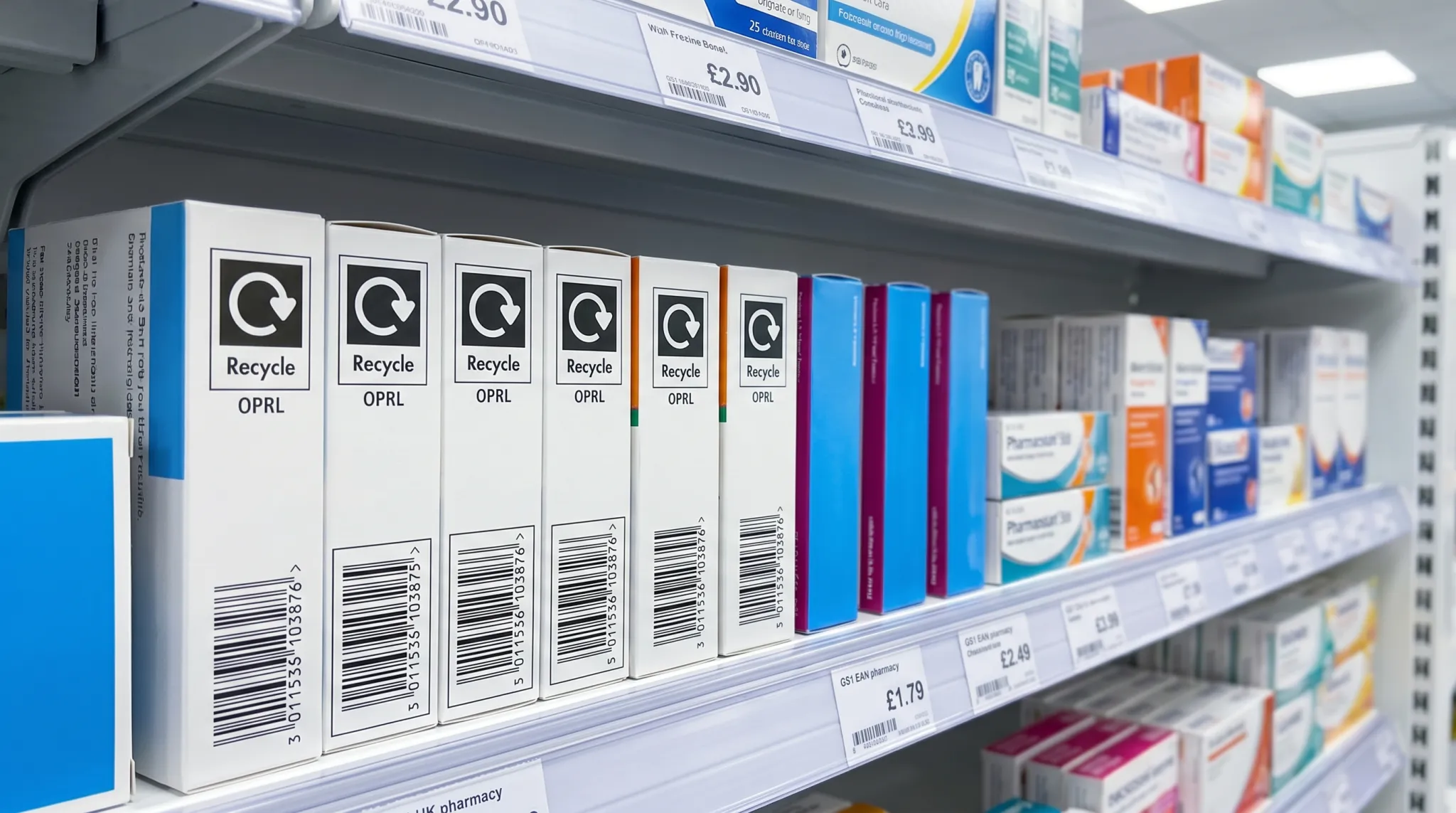 UK retail buyer compliance guide showing Tesco, Boots, Sainsbury's, Waitrose SRP and barcode requirements for retail boxes