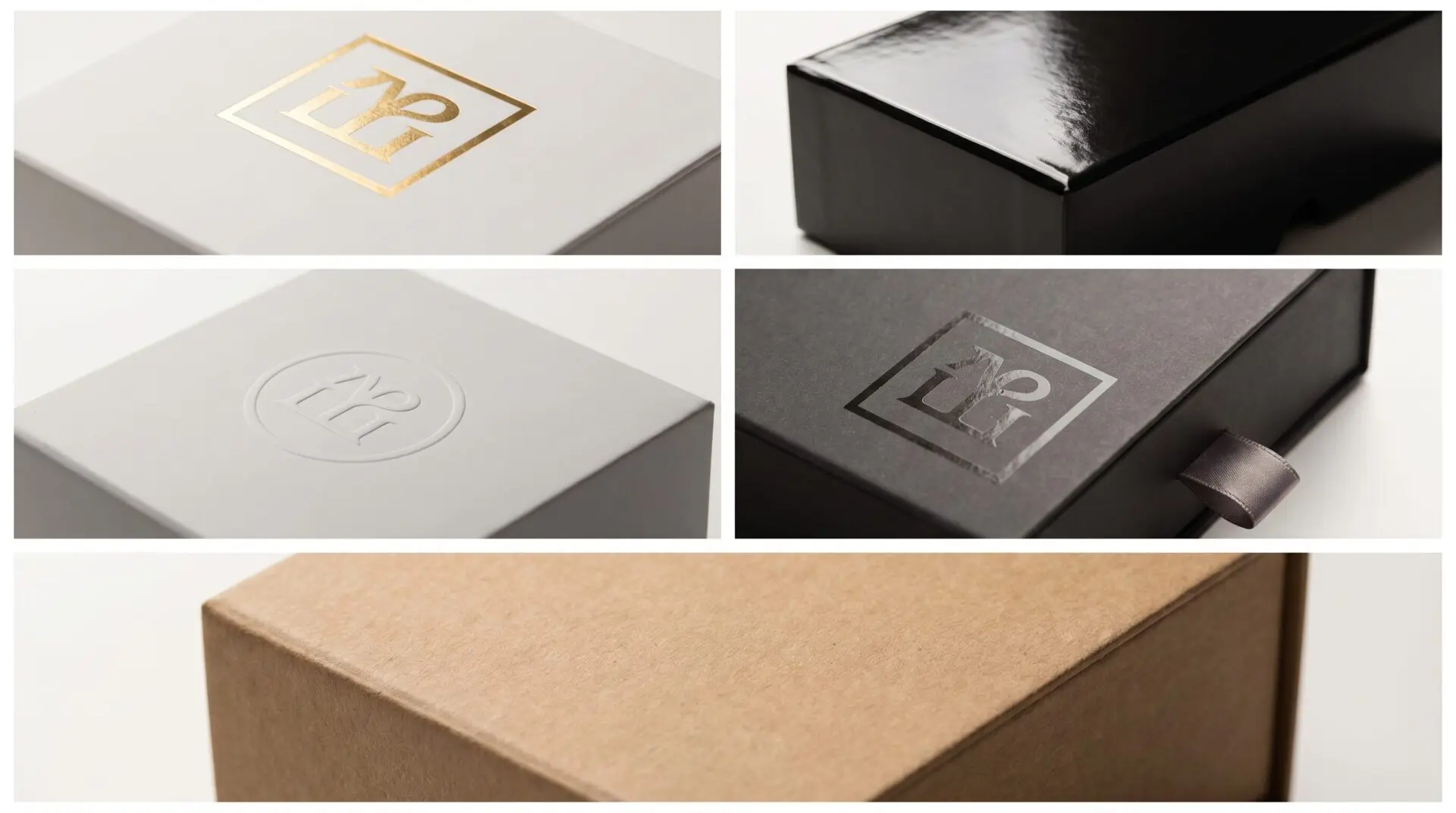 Gift Box Finishes UK - Soft-Touch, Matte, Gloss, Gold Foil, Emboss, Aqueous Coat comparison