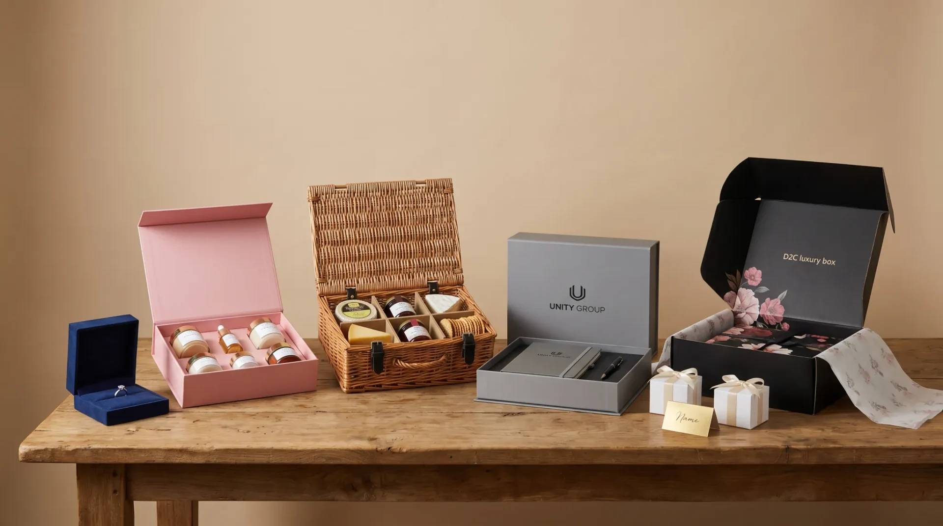 Gift Box Finishes UK - Soft-Touch, Matte, Gloss, Gold Foil, Emboss, Aqueous Coat comparison