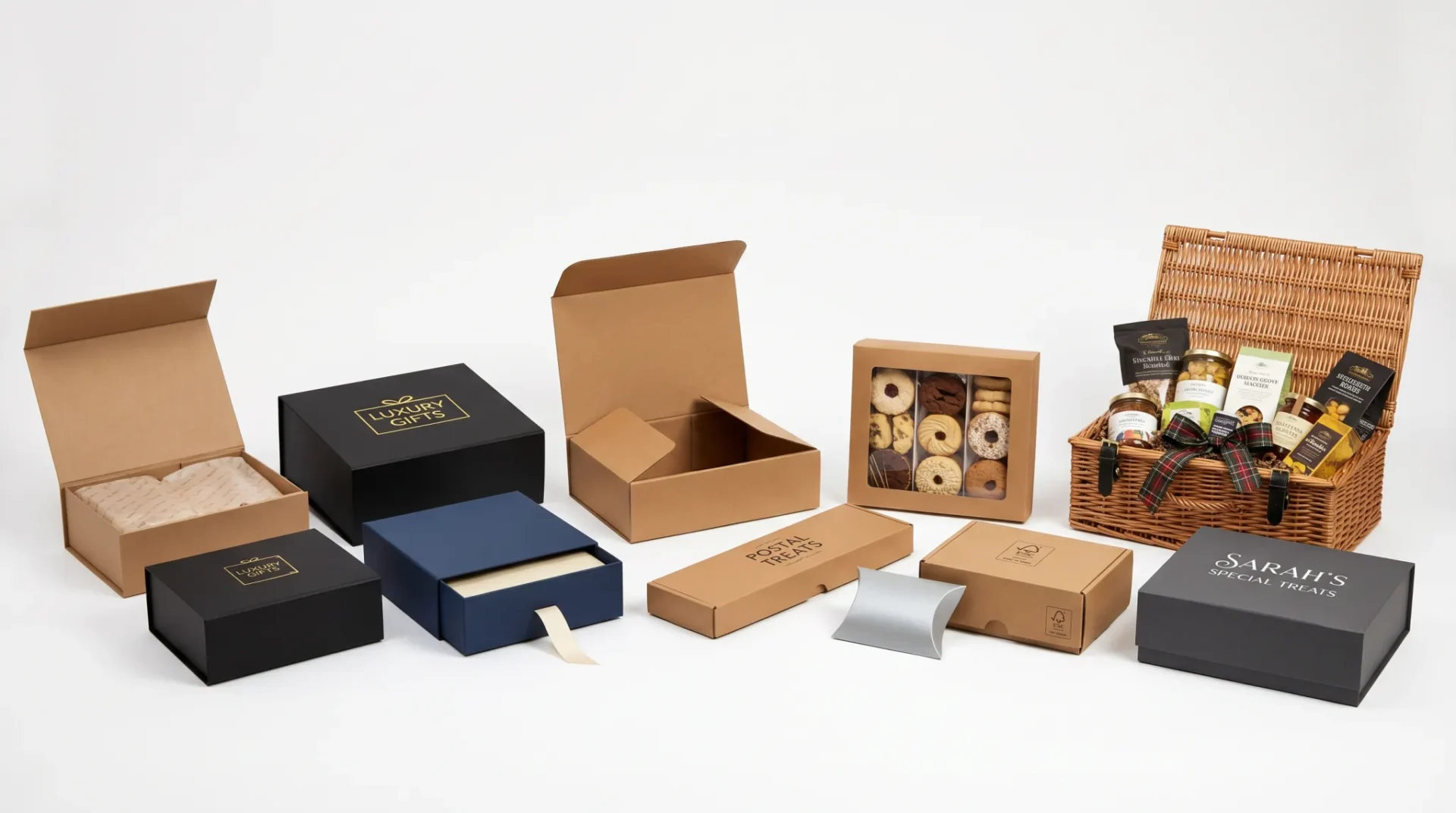 10 Types of Gift Boxes UK - Rigid, Magnetic, Drawer, Windowed, Kraft, Hamper and more - Wabs Print