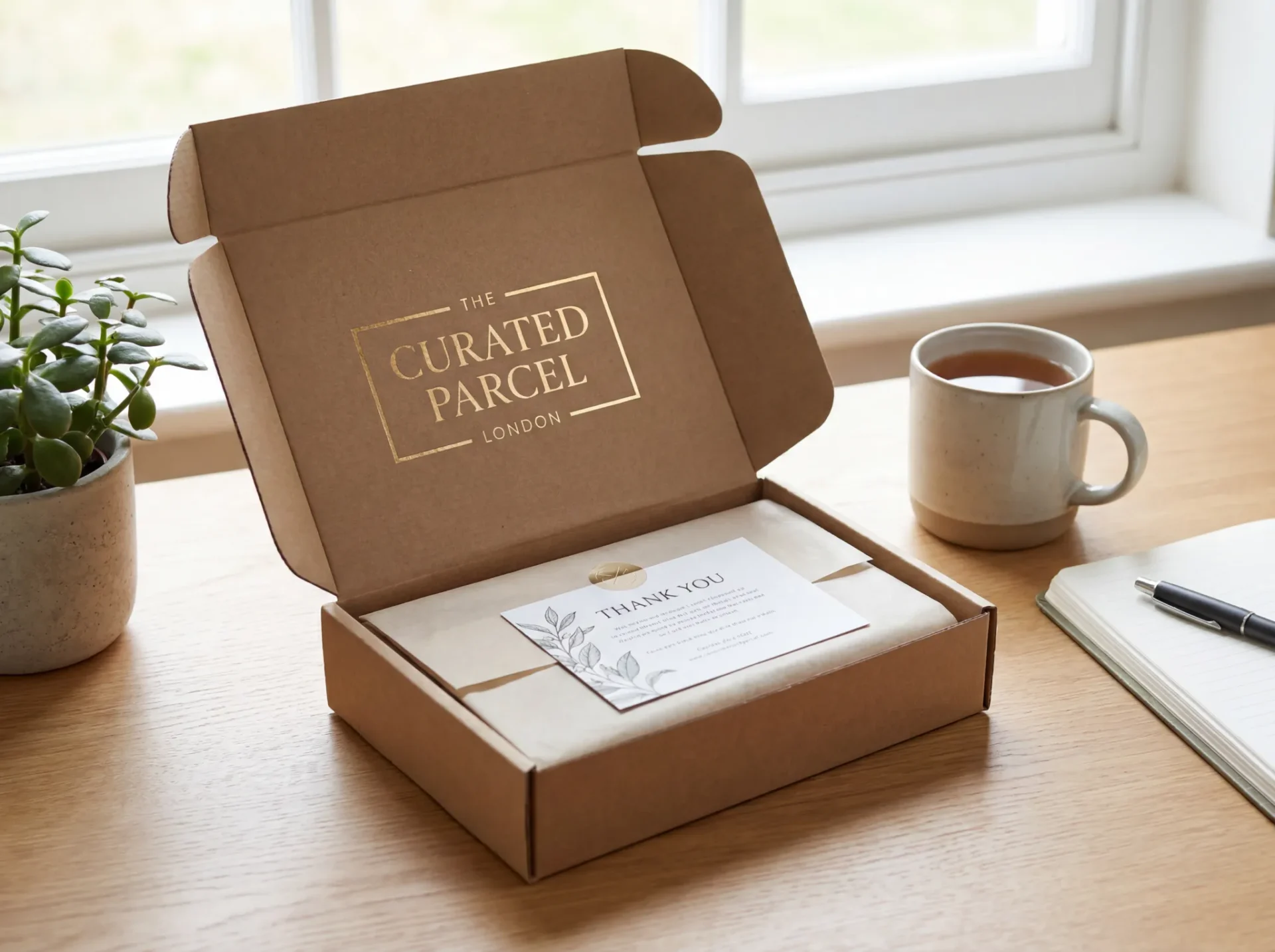Branded mailer box insert card lifestyle shot custom printed mailer boxes UK | Wabs Print