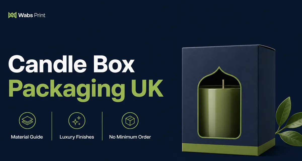 Candle box packaging UK kraft window design infographic custom candle boxes UK | Wabs Print