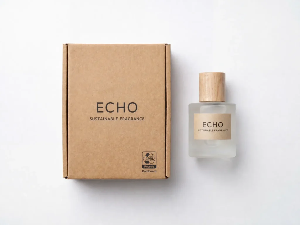 Sustainable perfume box packaging OPRL recycling label fragrance carton UK | Wabs Print