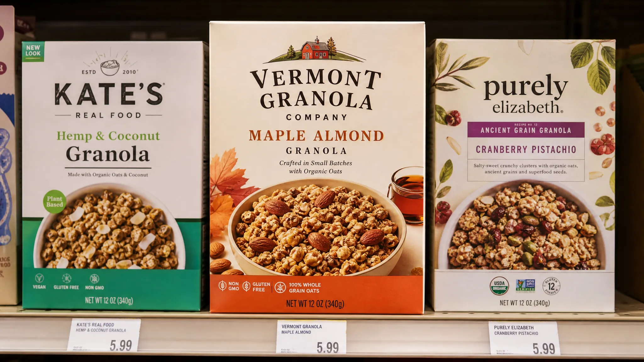 Artisan granola cereal box retail shelf custom cereal boxes UK full colour CMYK print | Wabs Print