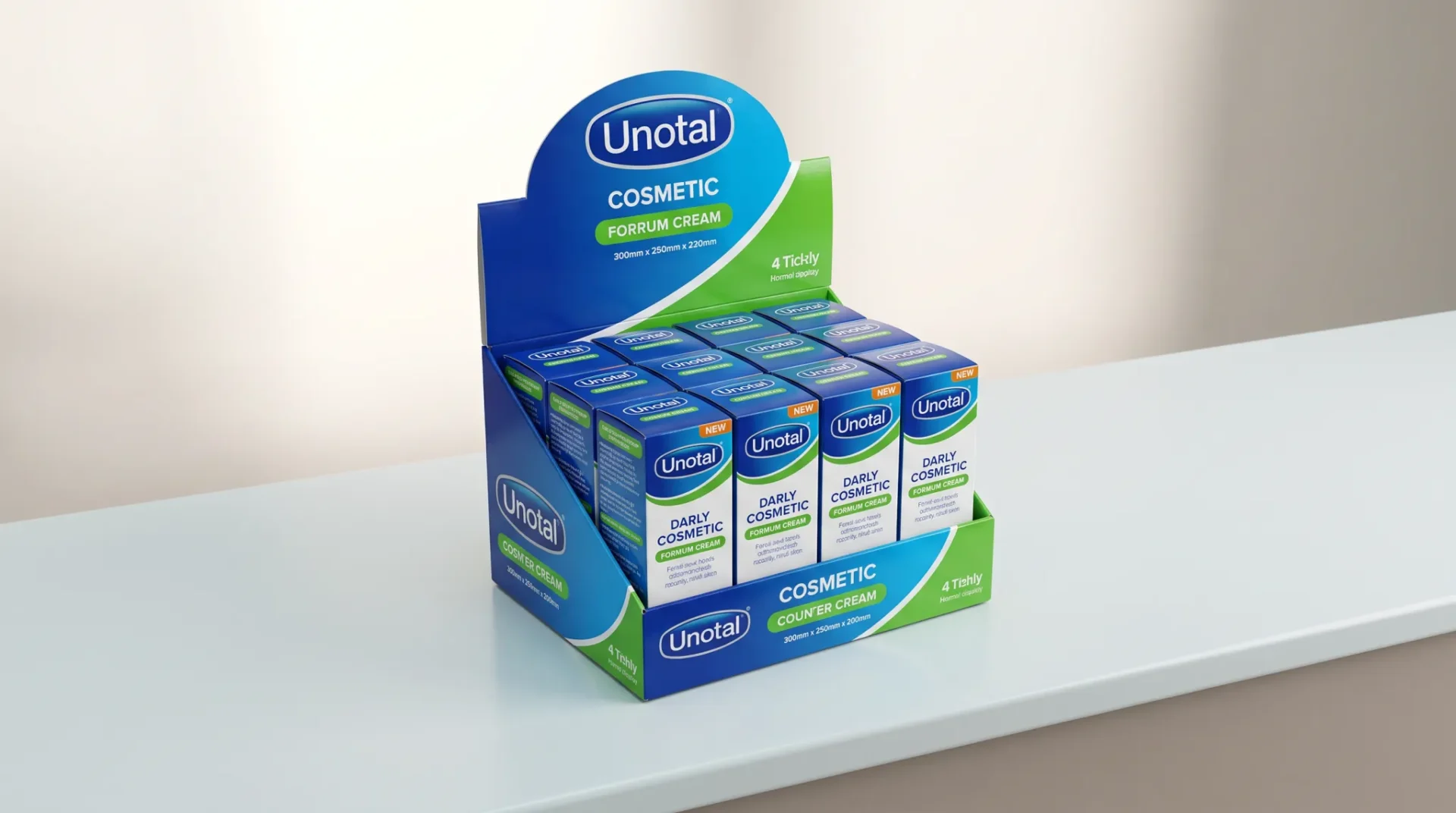 Counter display box cosmetic products pharmacy retail custom display boxes UK | Wabs Print