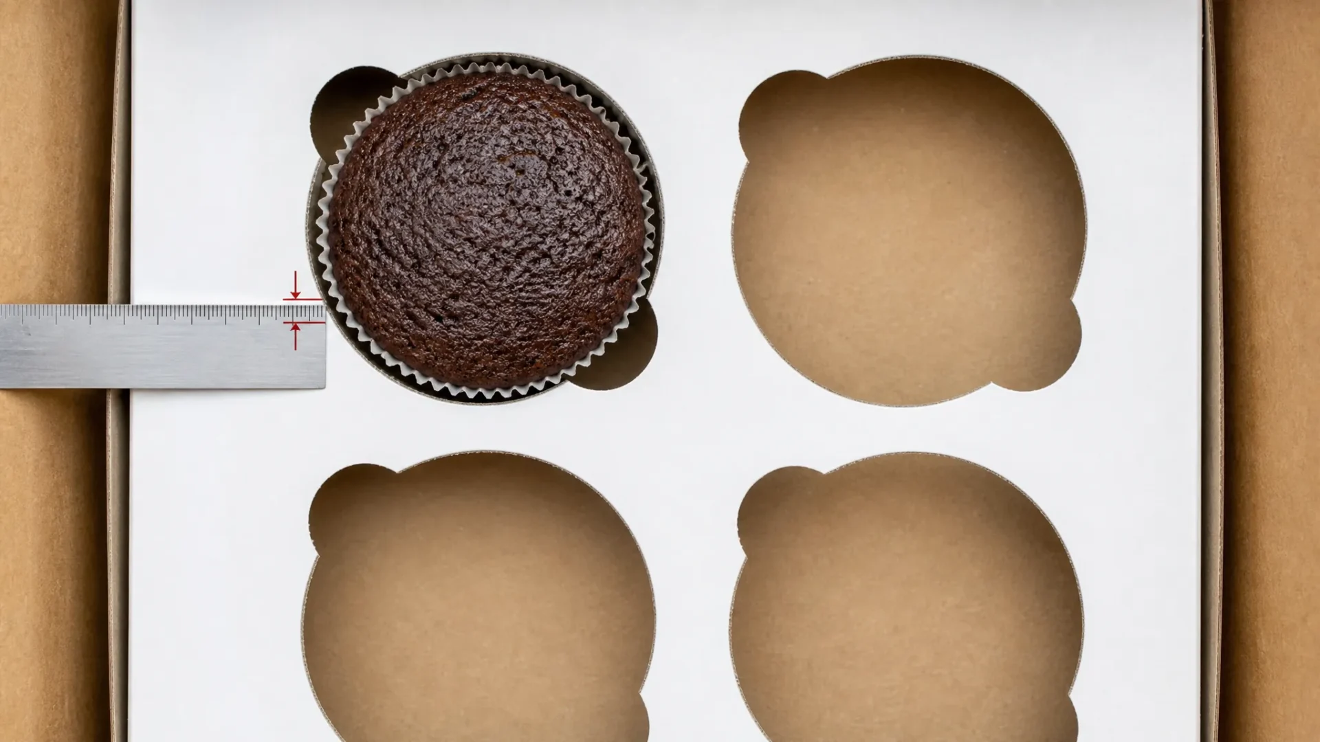 Cupcake box insert cavity 0.5mm precision tolerance custom cupcake boxes UK | Wabs Print