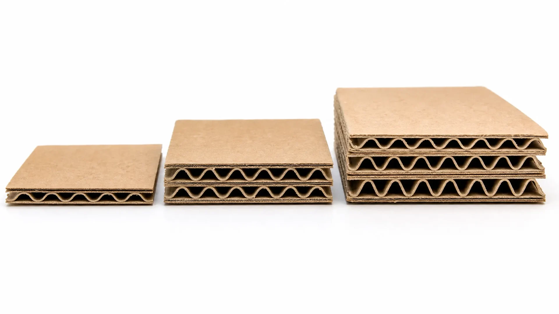 Single wall double wall triple wall corrugated cardboard cross-section comparison custom cardboard boxes UK | Wabs Print
