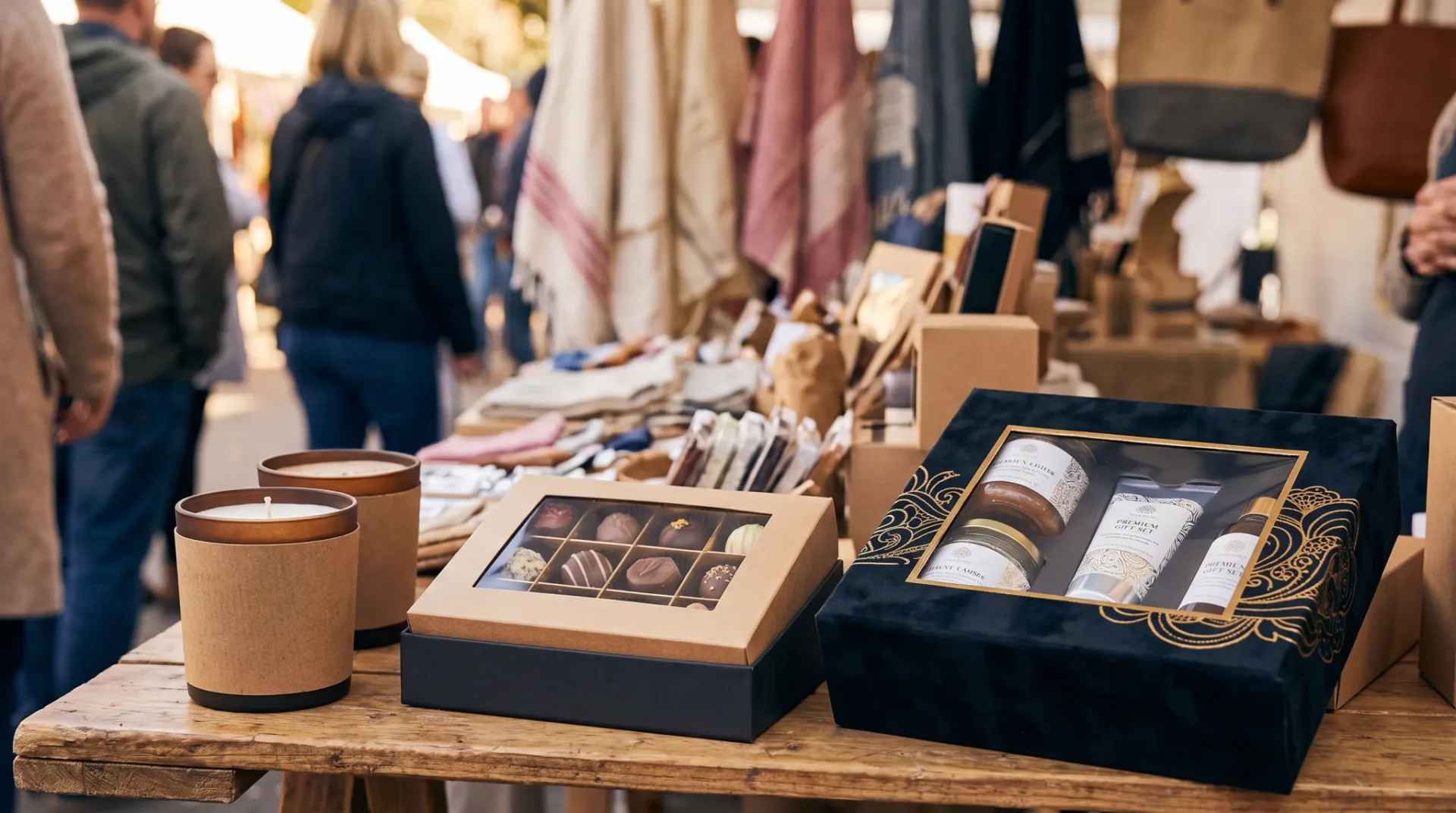 Sleeve box range artisan market display kraft windowed luxury custom sleeve boxes UK | Wabs Print